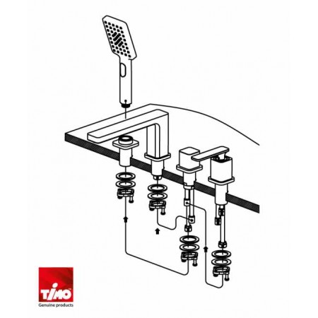 Смеситель для ванны и душа, врезной Timo Torne (4330/03Y)